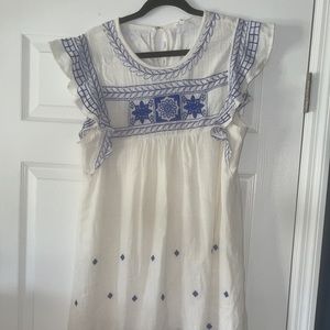 NWT blue and ivory dress size large